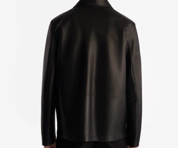 MEN’S LUXURY LEATHER PATCH SHIRT JACKET​ - Image 5