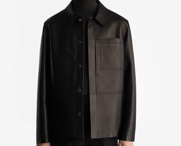 MEN’S LUXURY LEATHER PATCH SHIRT JACKET​