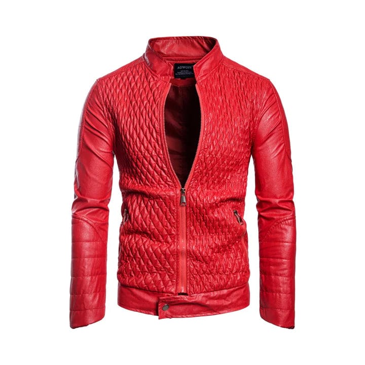 MEN’S DIAMOND QUILTED ORIGINAL LEATHER JACKET​