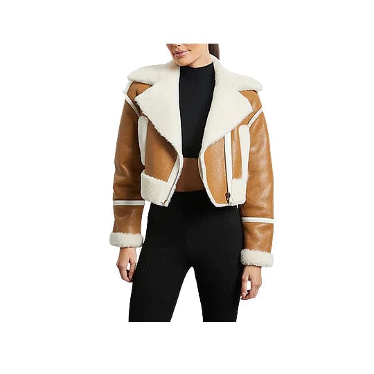 SHEEPSKIN LEATHER COAT DOUBLE FACE WINTER WOOL COAT SHORT JACKET