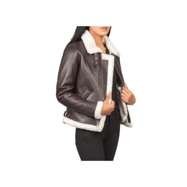 WOMEN LEATHER AVIATOR JACKET - Image 2
