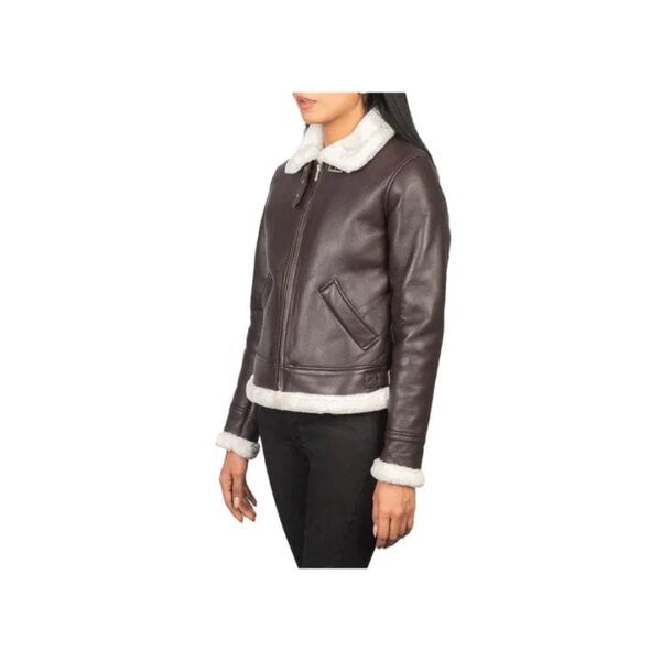 WOMEN LEATHER AVIATOR JACKET - Image 3