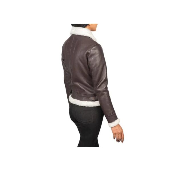 WOMEN LEATHER AVIATOR JACKET - Image 4