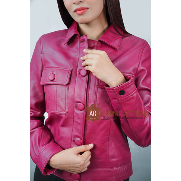 BERRY BLISS LEATHER JACKET - Image 4