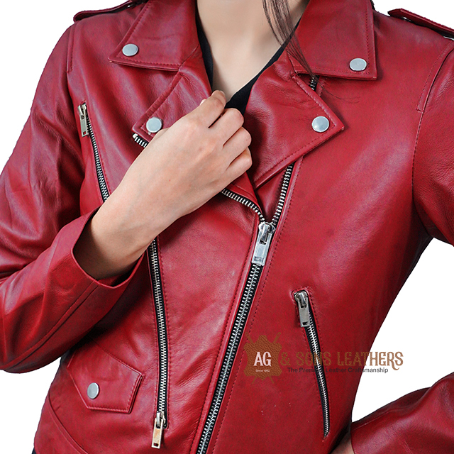 SCARLET BLAZE LEATHER JACKET - Image 2