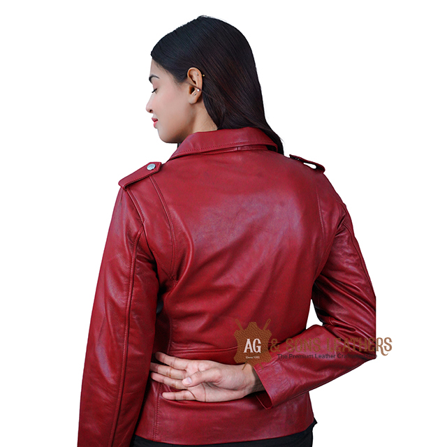 SCARLET BLAZE LEATHER JACKET - Image 3