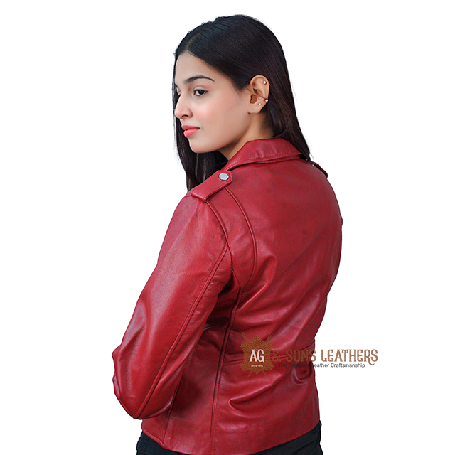 SCARLET BLAZE LEATHER JACKET - Image 5