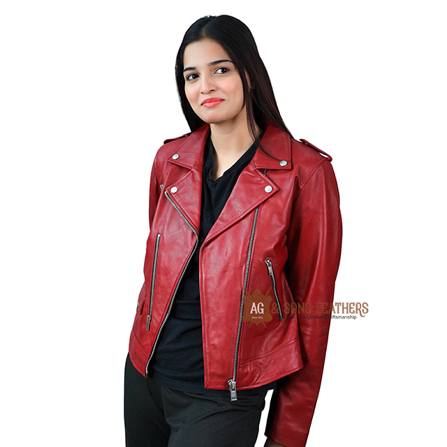 SCARLET BLAZE LEATHER JACKET - Image 4