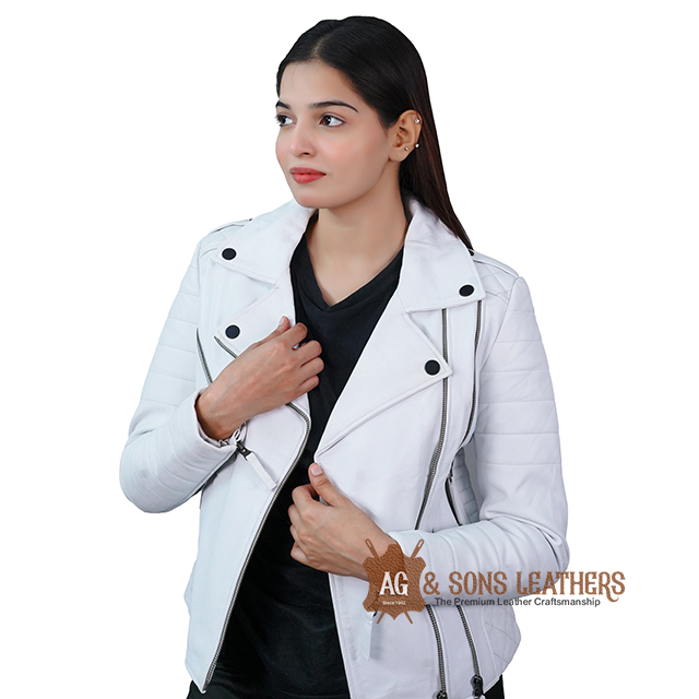 IVORY EDGE BIKER JACKET