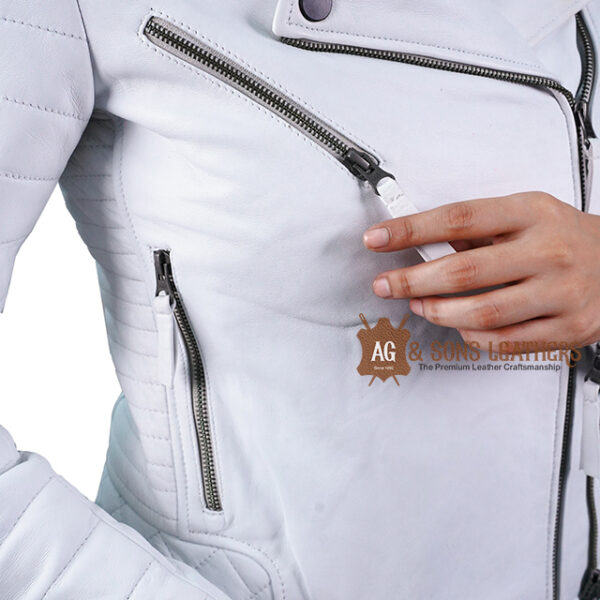 IVORY EDGE BIKER JACKET - Image 3