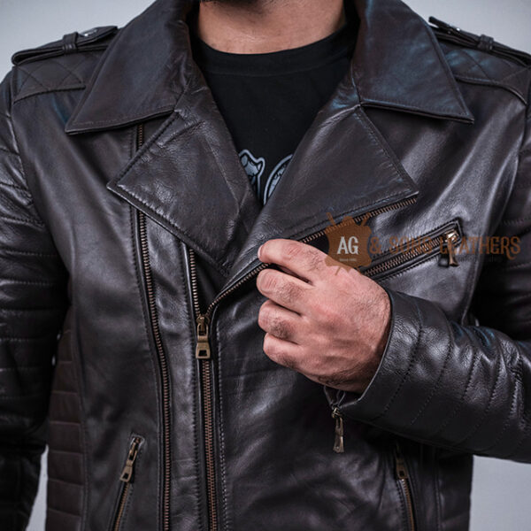 MAVERICK LEATHER BIKER JACKET - Image 3