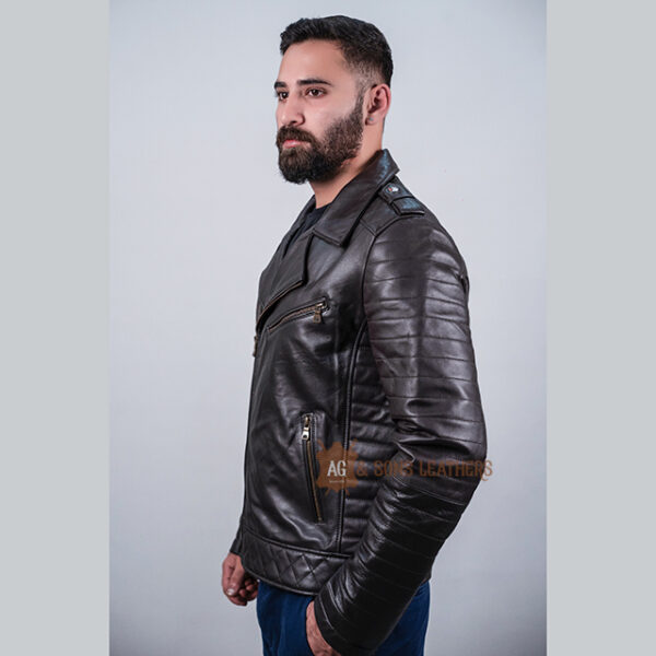 MAVERICK LEATHER BIKER JACKET - Image 4