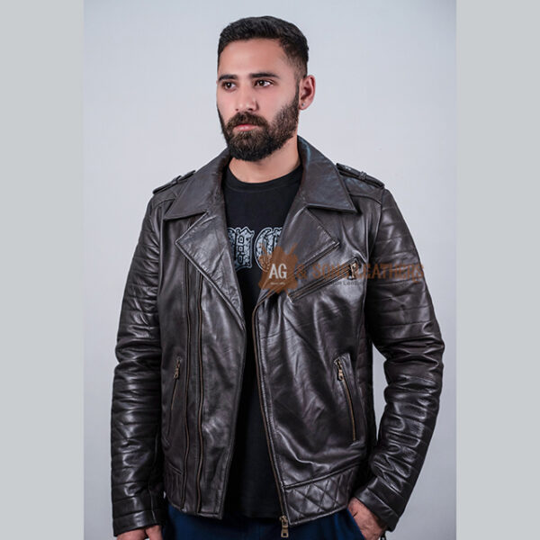 MAVERICK LEATHER BIKER JACKET - Image 8