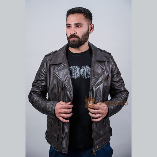 MAVERICK LEATHER BIKER JACKET - Image 9