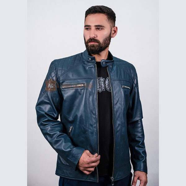 AZURE ASCENT LEATHER JACKET