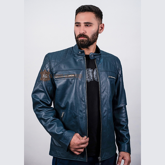 AZURE ASCENT LEATHER JACKET