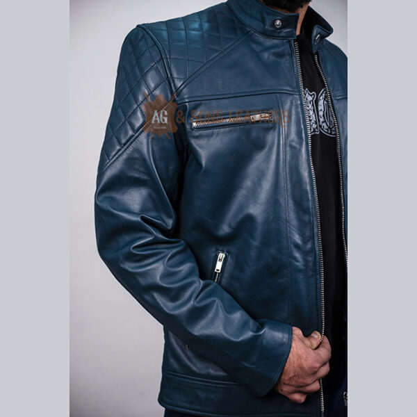 AZURE ASCENT LEATHER JACKET - Image 6