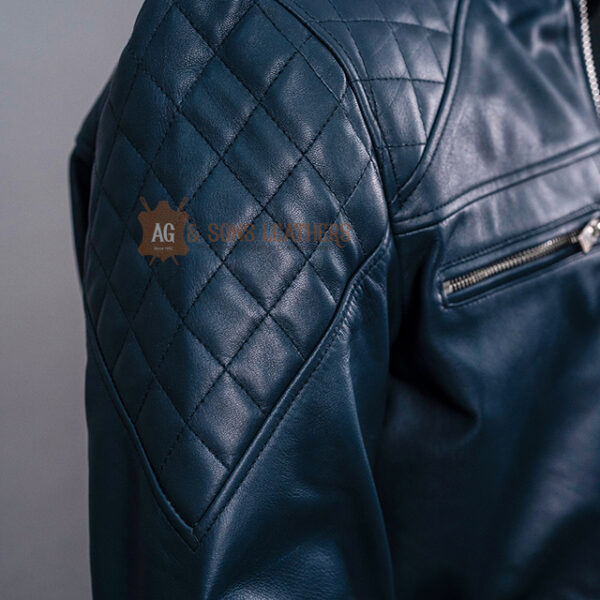 AZURE ASCENT LEATHER JACKET - Image 5