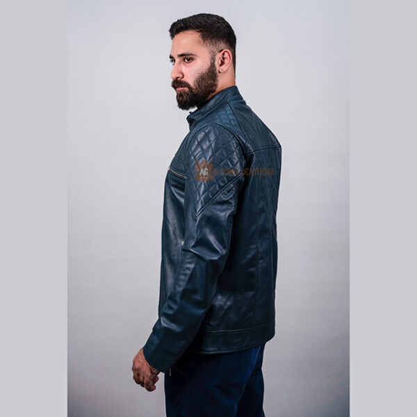 AZURE ASCENT LEATHER JACKET - Image 4