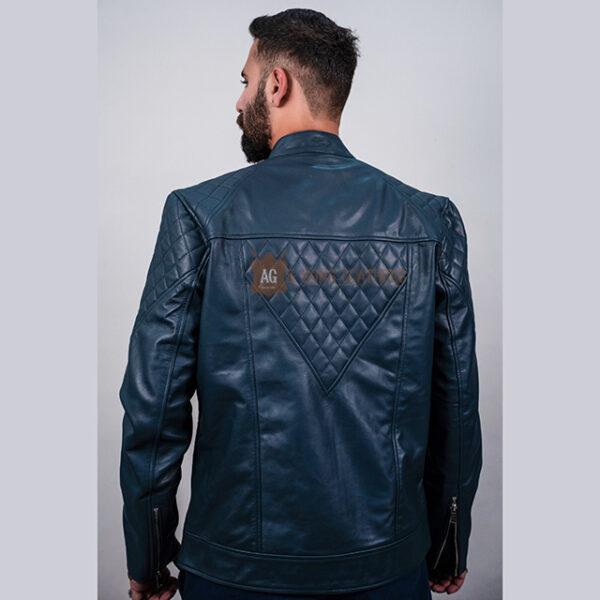 AZURE ASCENT LEATHER JACKET - Image 2