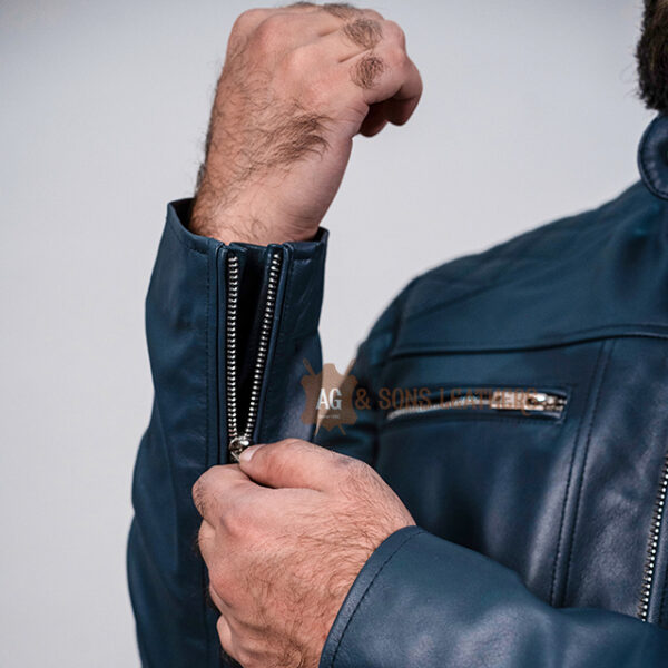 AZURE ASCENT LEATHER JACKET - Image 10