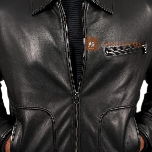 MID NIGHT CLASSIC LEATHER JACKET - Image 5