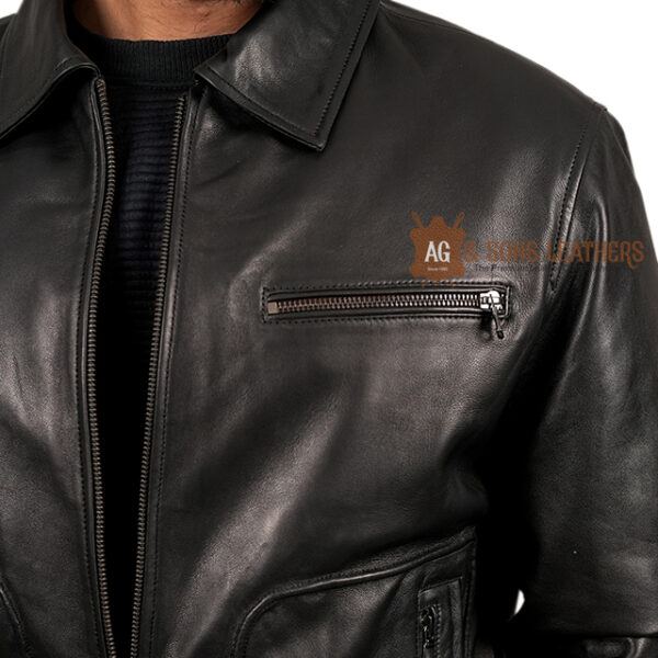 MID NIGHT CLASSIC LEATHER JACKET - Image 7
