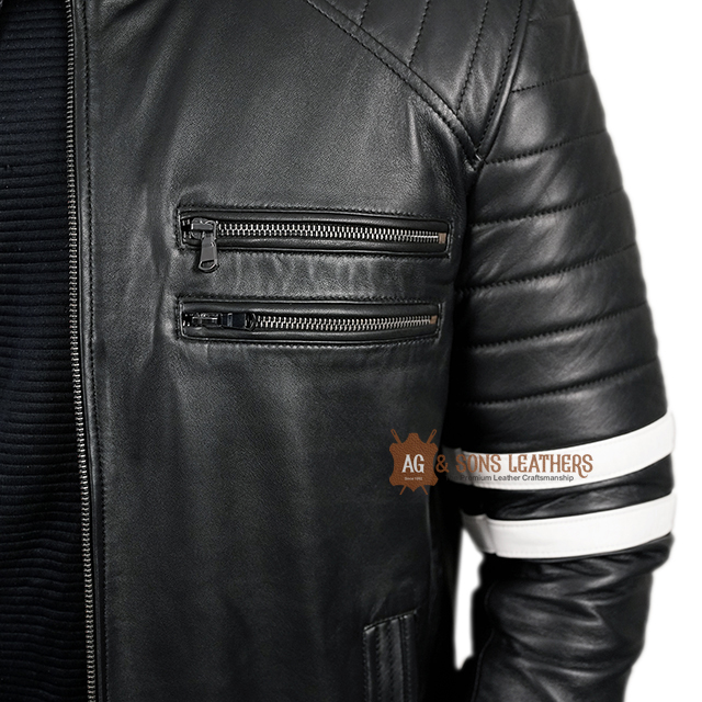 MIDNIGHT STRIKER MOTO-ZIPPER LEATHER JACKET - Image 4