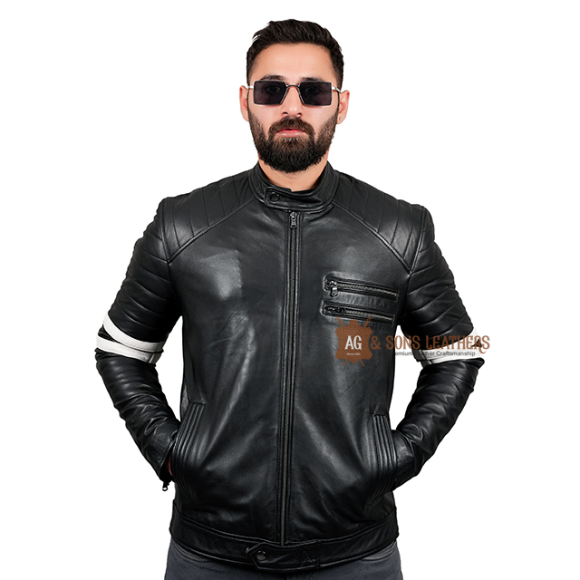 MIDNIGHT STRIKER MOTO-ZIPPER LEATHER JACKET