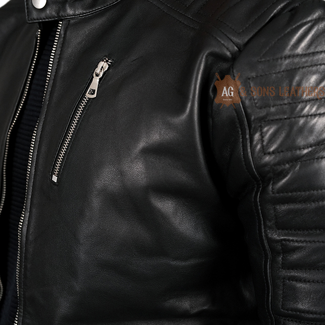 MIDNIGHT ASCENT ZIPPER LEATHER JACKET - Image 5