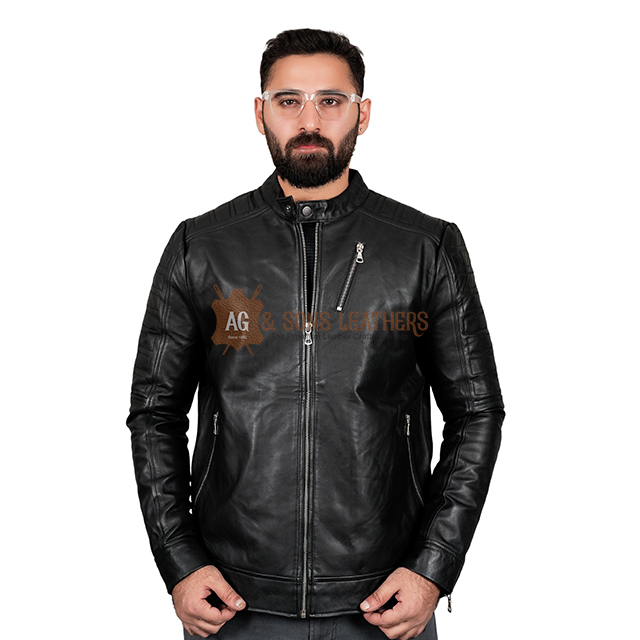MIDNIGHT ASCENT ZIPPER LEATHER JACKET