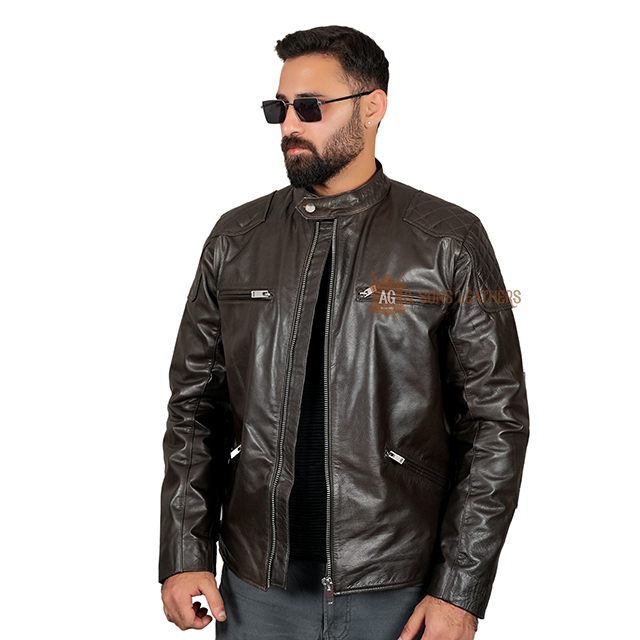 BROWN MAVERICK LEATHER JACKET