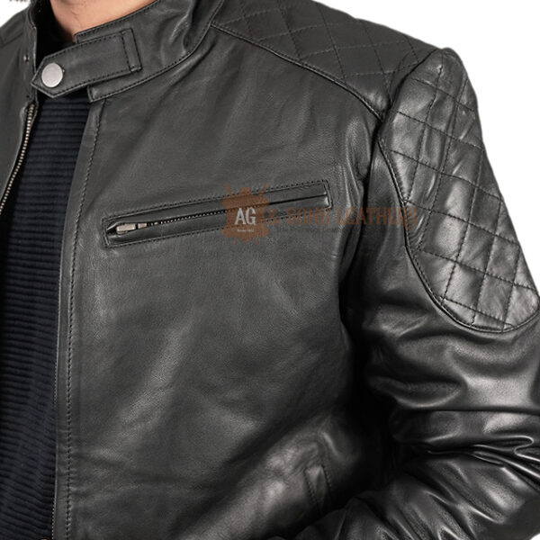 NIGHTFALL CRUISER BOMBER LEATHER JACKET - Image 2