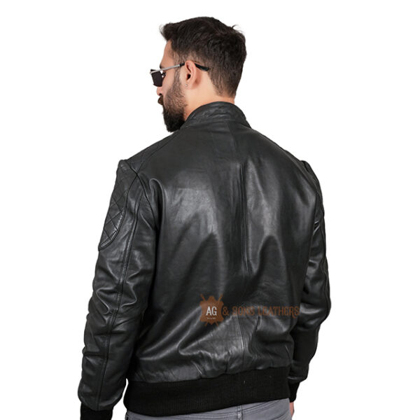 NIGHTFALL CRUISER BOMBER LEATHER JACKET - Image 4