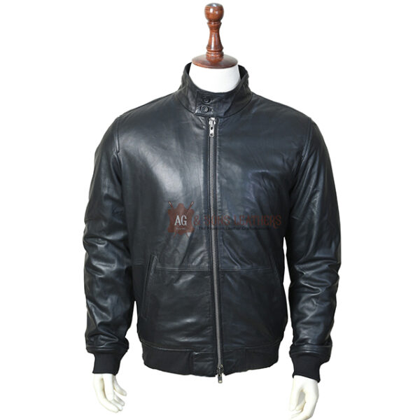 CAFÉ RACER BOMBER LEATHER JACKET